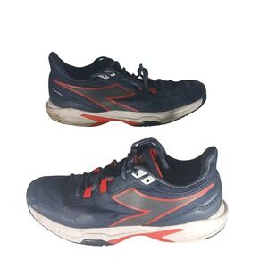Diadora Pickleball Mens Shoes Navy Blue Orange Athletic Sneakers 101.179104 11.5